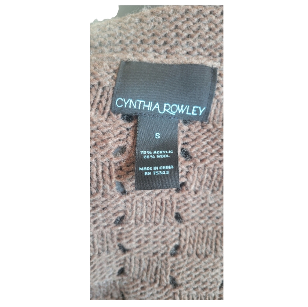 Cynthia Rowley Wool Blend Extra Long Sweater Sz Sm - Picture 4 of 4